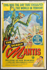 Deadly Mantis Vintage Sci Fi Horror Movie Poster Classic one she