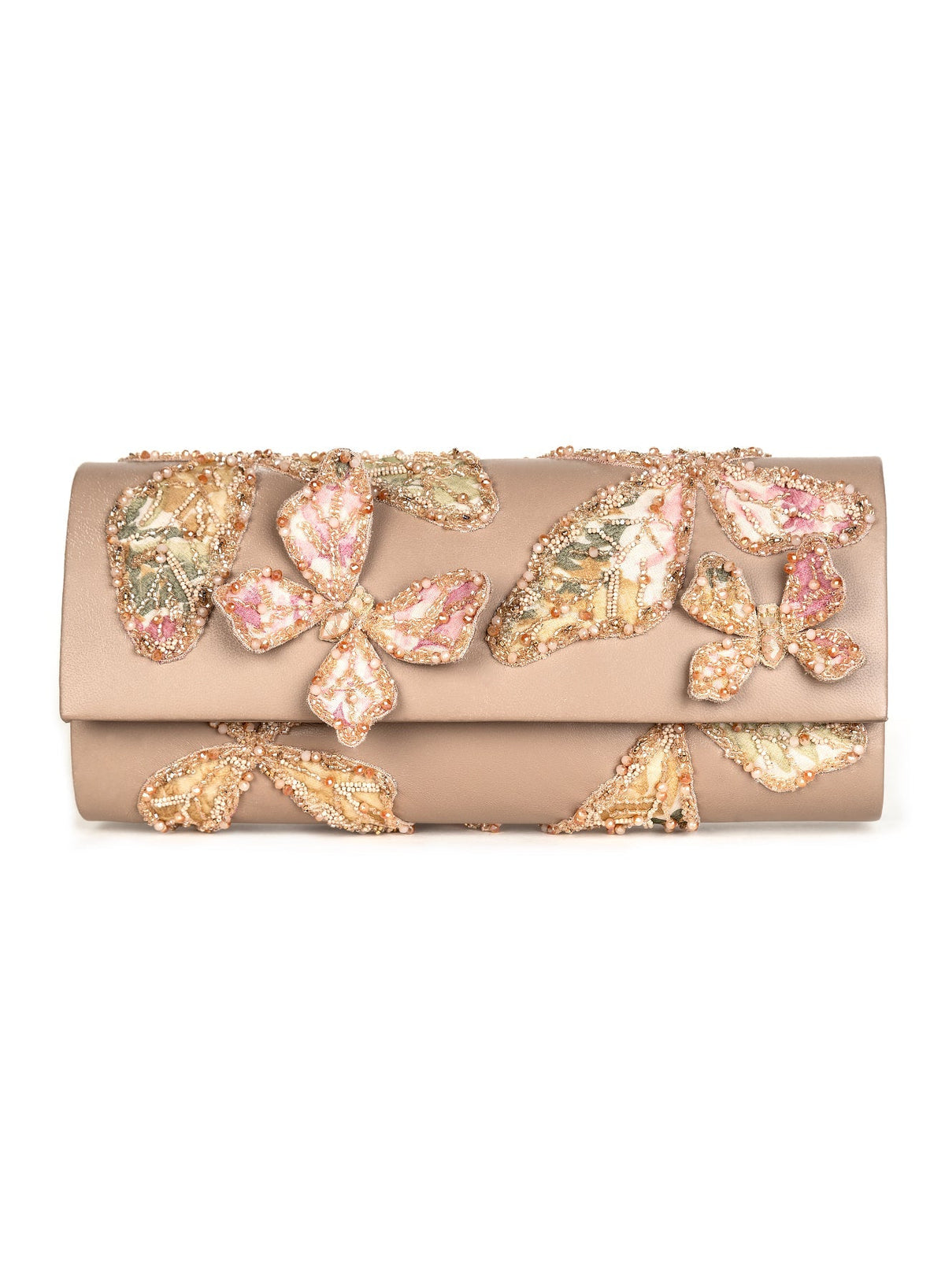 Deepa Monarch Clutch in Beige