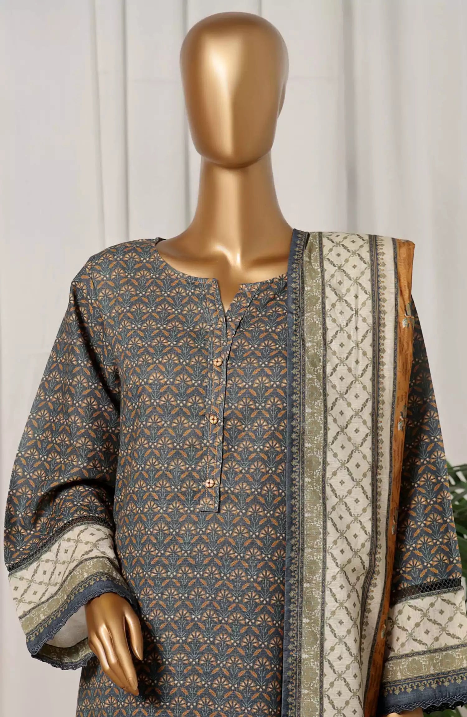 Sadabahar Khaddar Stitched Printed Collection 2024 - Design 04