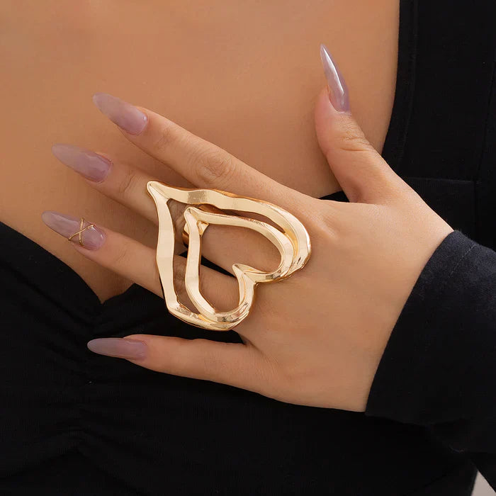 Chunky Heart Statement Ring