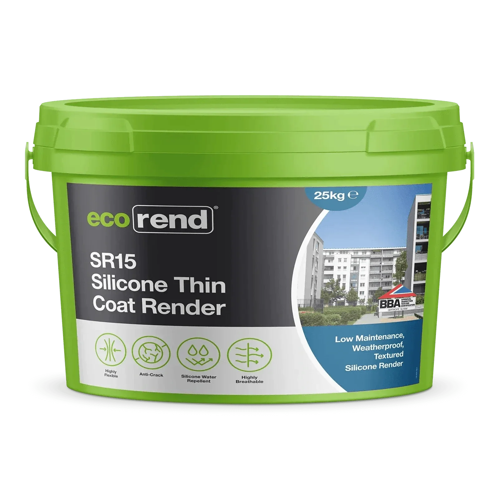BM007527 Ecorend SR15 Silicone Thin Coat Render - 25kg | Sand Dune Silicone Thin Coat Render