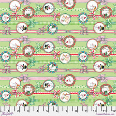 So Much Joy! - Snow People Ribbon - Lime - Mary Engelbreit