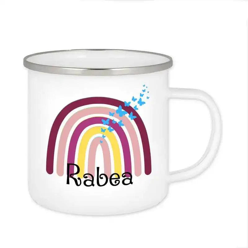 Emaille Tasse mit Namen | Motiv 4 | Rabea - Druckerino