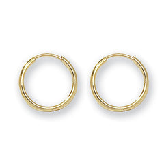 9CT YEL GOLD 8MM SLEEPERS