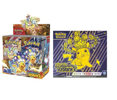 Pokemon Scarlet and Violet 8 (SV08) Surging Sparks - Booster Box & ETB Bundle - BEST DEAL