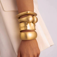 Chunky Bangle Bracelet Stack