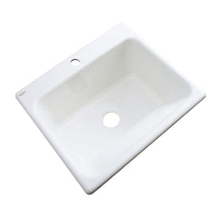 Kensington Drop-In Acrylic 25 in. 1-Hole Single Bowl Utility Sink in White - Super Arbor