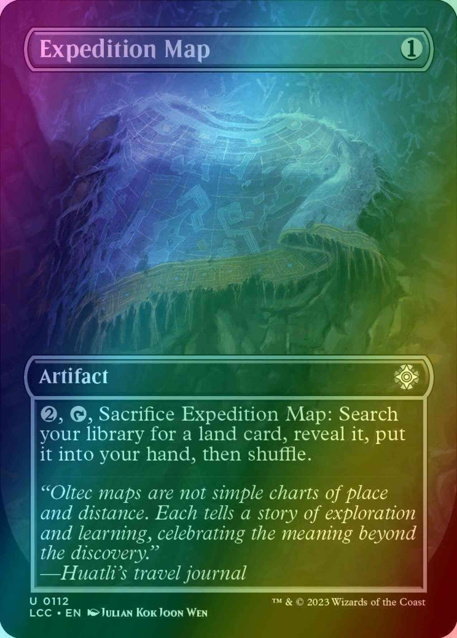 Expedition Map [112] [Borderless] [The Lost Caverns of Ixalan: Commander] [Foil]