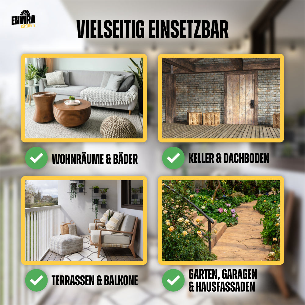 Envira Ameisen Abwehrspray mit Drucksprüher für Wohnzimmer, Badezimmer, Terrasse und Garten. Ideal für Holzmöbel.