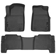 Husky Liners 98611 | Husky Liners Front & 2nd Seat Floor Liners, Fits 11-15 QX56 CUSTOM MOLDED FRONT/2ND SEAT FLOOR LINERS WEATHERBEATER BLACK