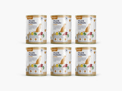 felmo 6 x Nassfutter mit Pferd & Pastinake Sensitiv für Hunde, Vorderansicht der Verpackung