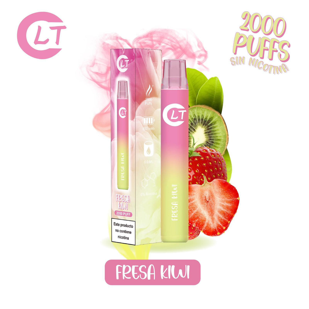 Vaper LT sin Nicotina Desechable Fresa Kiwi