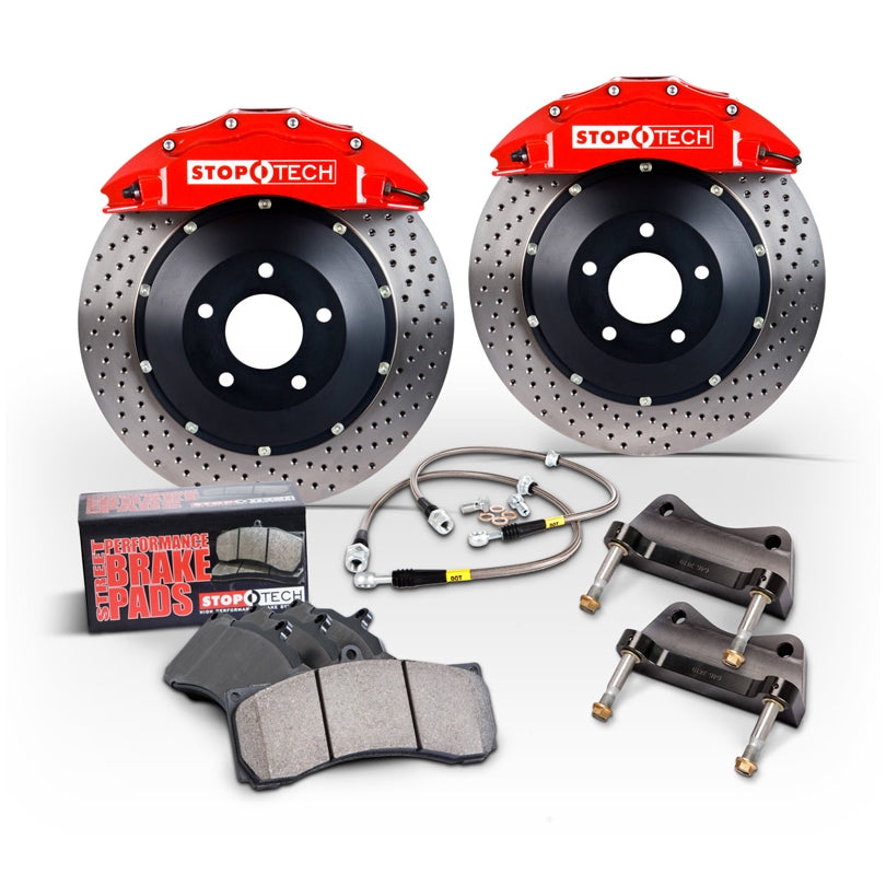 STOPTECH 83.857.6700.71 BBK 2PC ROTOR, FRONT SLOTTED 355X32/ST60 RED TOYOTA SUPRA '93-98 Photo-0