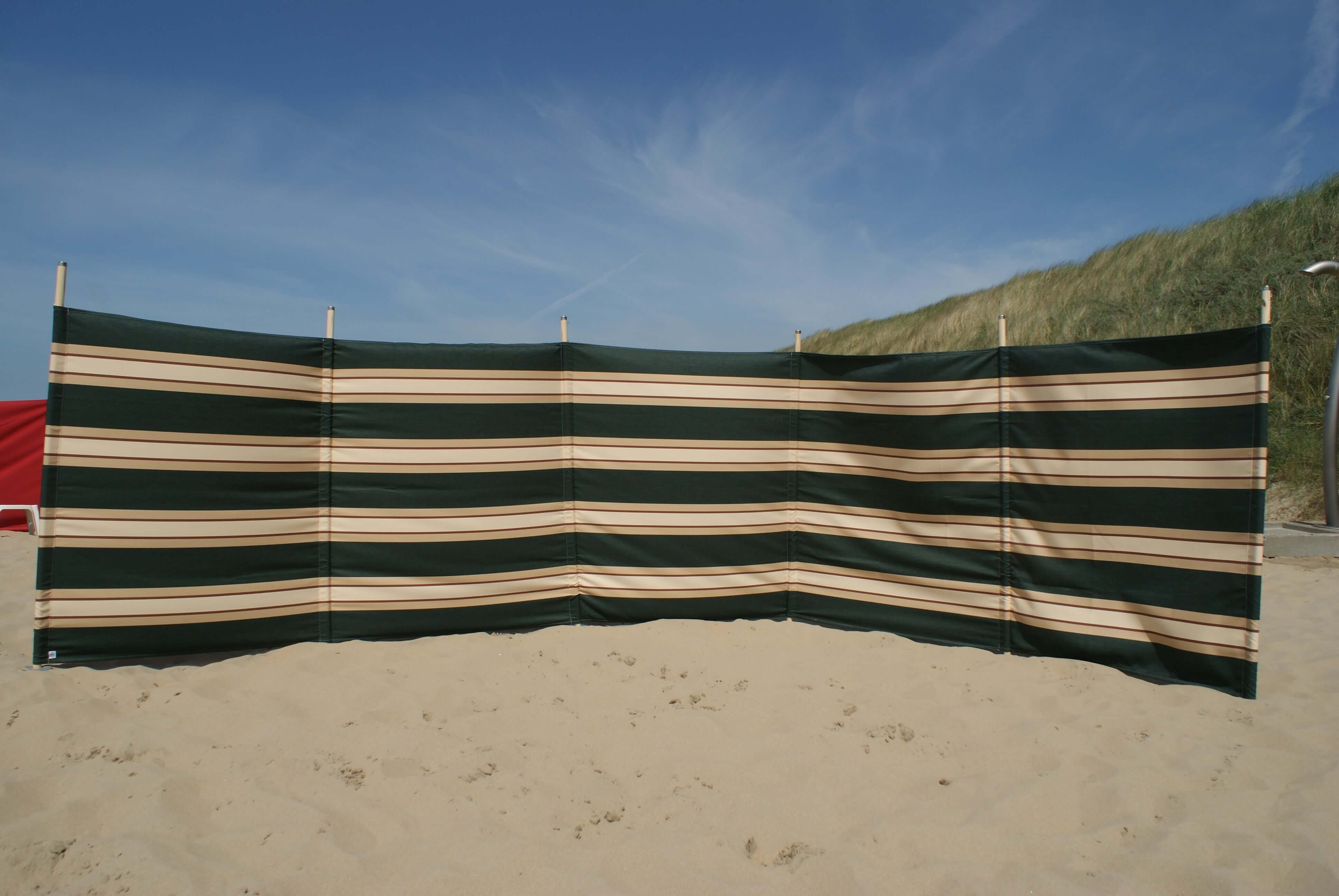 7m Grün/Braun/Beige Dralon Windschutz - 7m