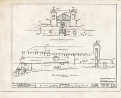 Blueprint HABS NM,25-CHIM,1- (Sheet 7 of 32) - El Santuario del Senor Esquipula, Chimayo, Rio Arriba County, NM