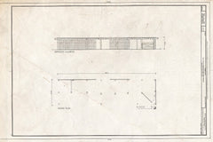Blueprint Northeast Elevation, Plan - Five Mile Camp (Wine Cup Ranch), Loafing Shed, San Jacinto, Elko County, NV