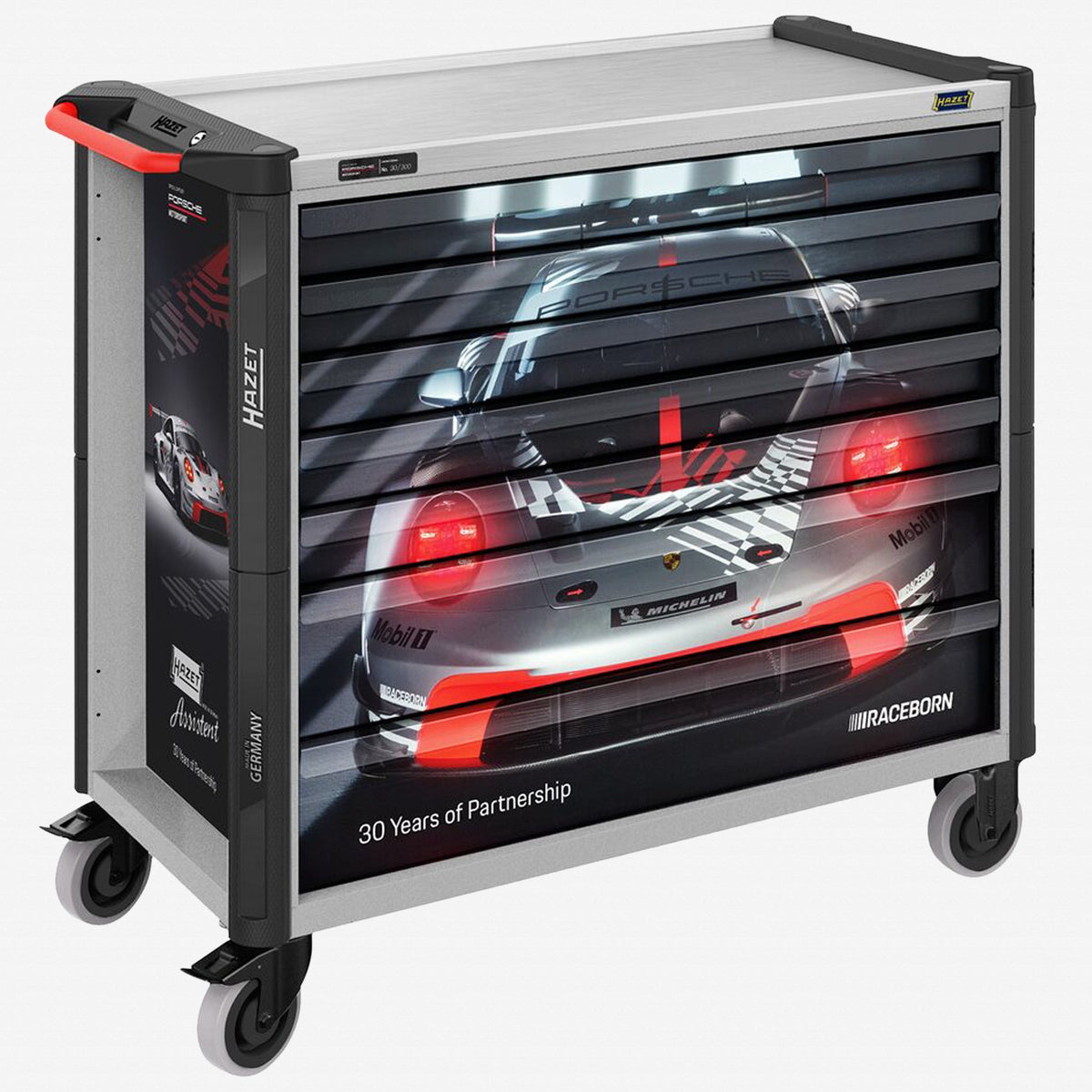 Hazet 179NXXL-7/430PD Porsche Design Limited Edition Rolling Tool Cabinet with Tool Assortment, 430 Pieces - HZ179NXXL-7/430PD - KC Tool