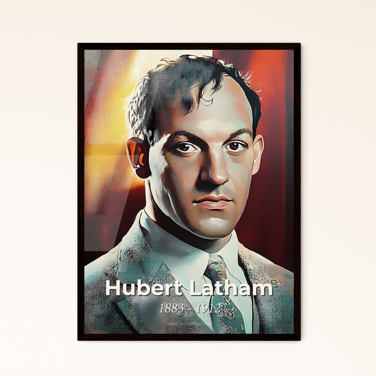 Portrait of Hubert Latham Framed Print