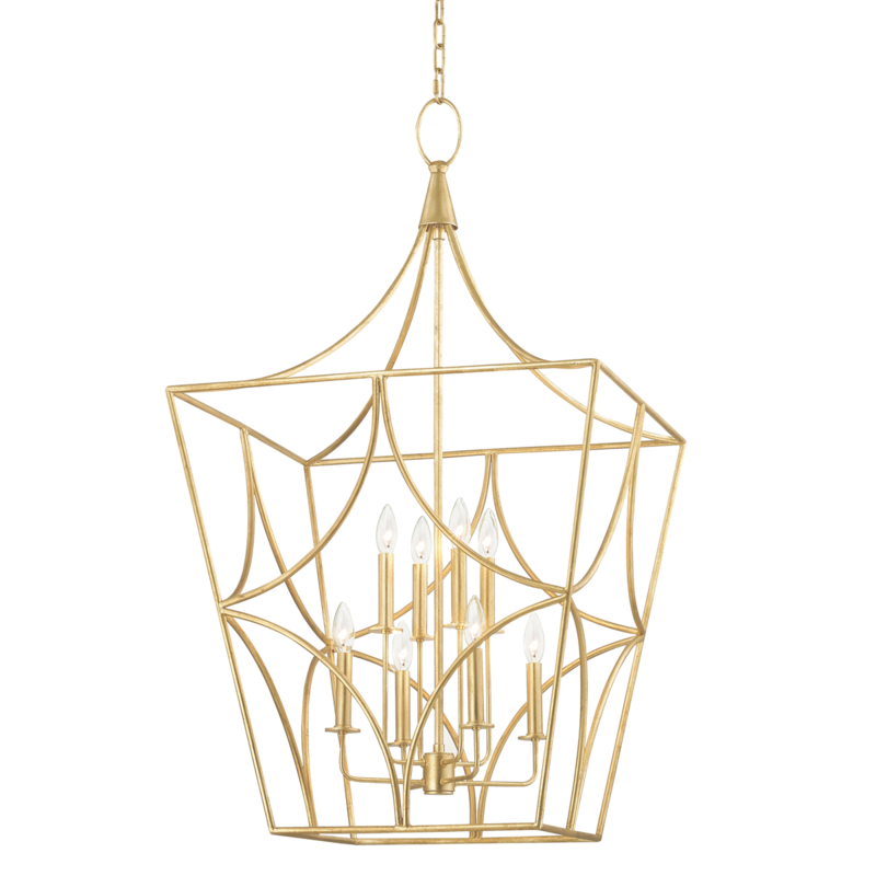 Hudson Valley Green Point 8 Light Large Pendant Model: 4825-GL