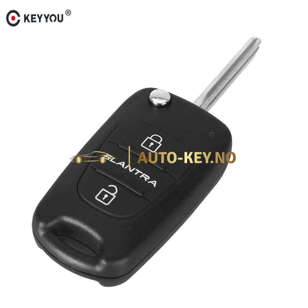 Hyundai Elantra - 2 Button Flip Remote Key Case - Key blade HYN17 Key Case H-yundai-KS13E