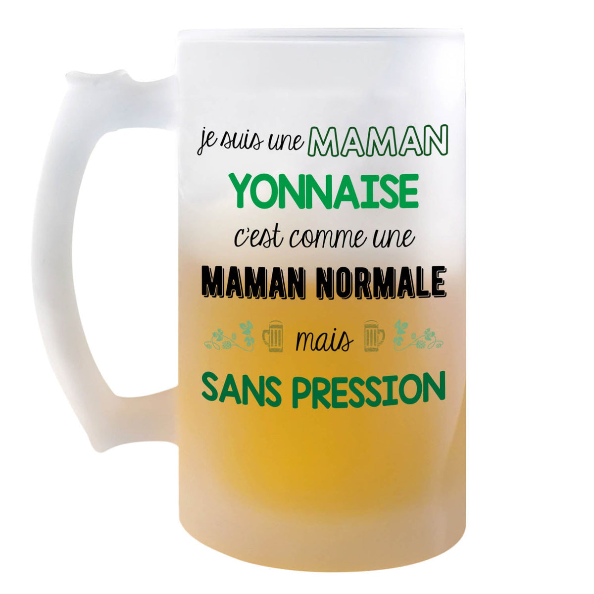 Chope de bière Maman Yonnaise Chauvine Sans Pression - Planetee