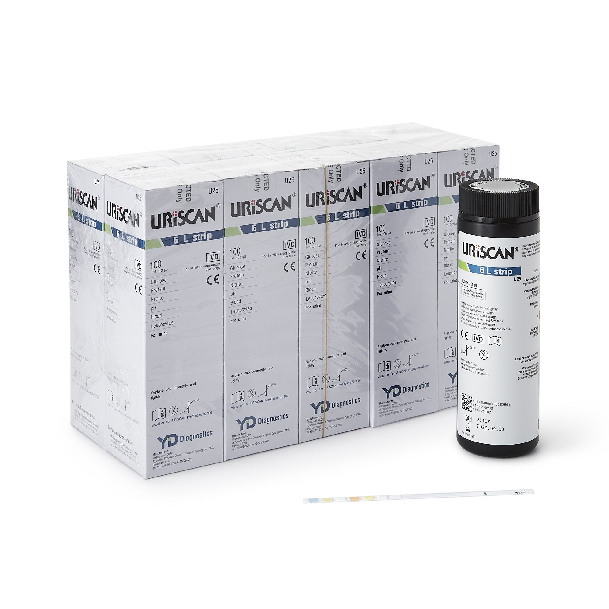 URISCAN Urine Reagent Strip, 1 Bottle () - Img 1