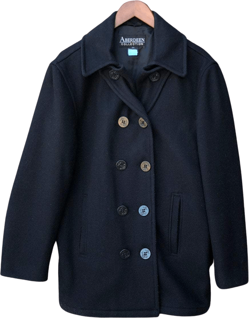90’s Black Wool Coat by Aberdeen Collection