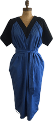 Blue Cotton Day Dress with Pockets by Yves Saint Laurent