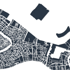 Venice Map: City Street Map of Venice Italy - Colour Series Art Print