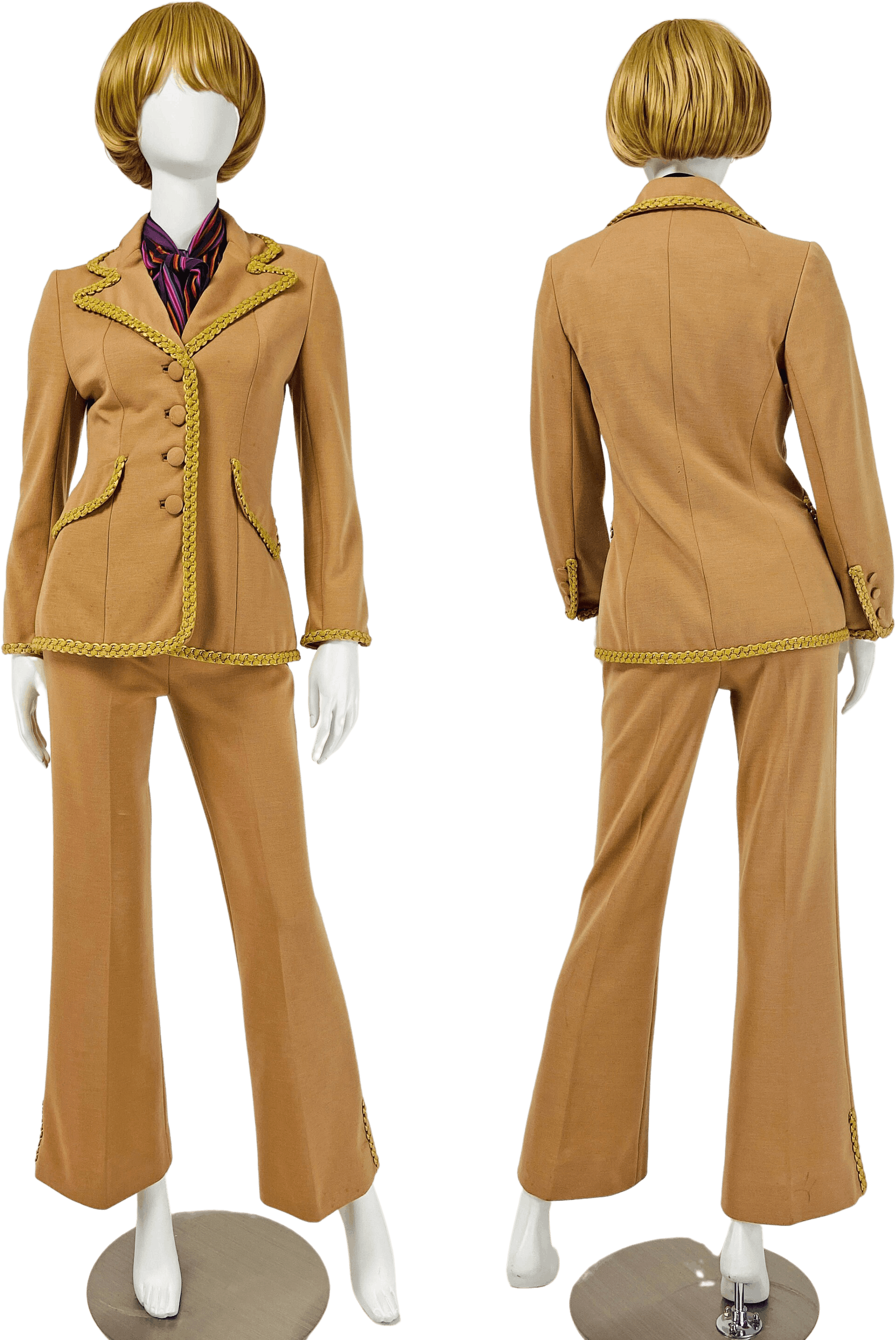 60’s Braided Trim Three Piece Skirt Pantsuit Set by Lilli Ann