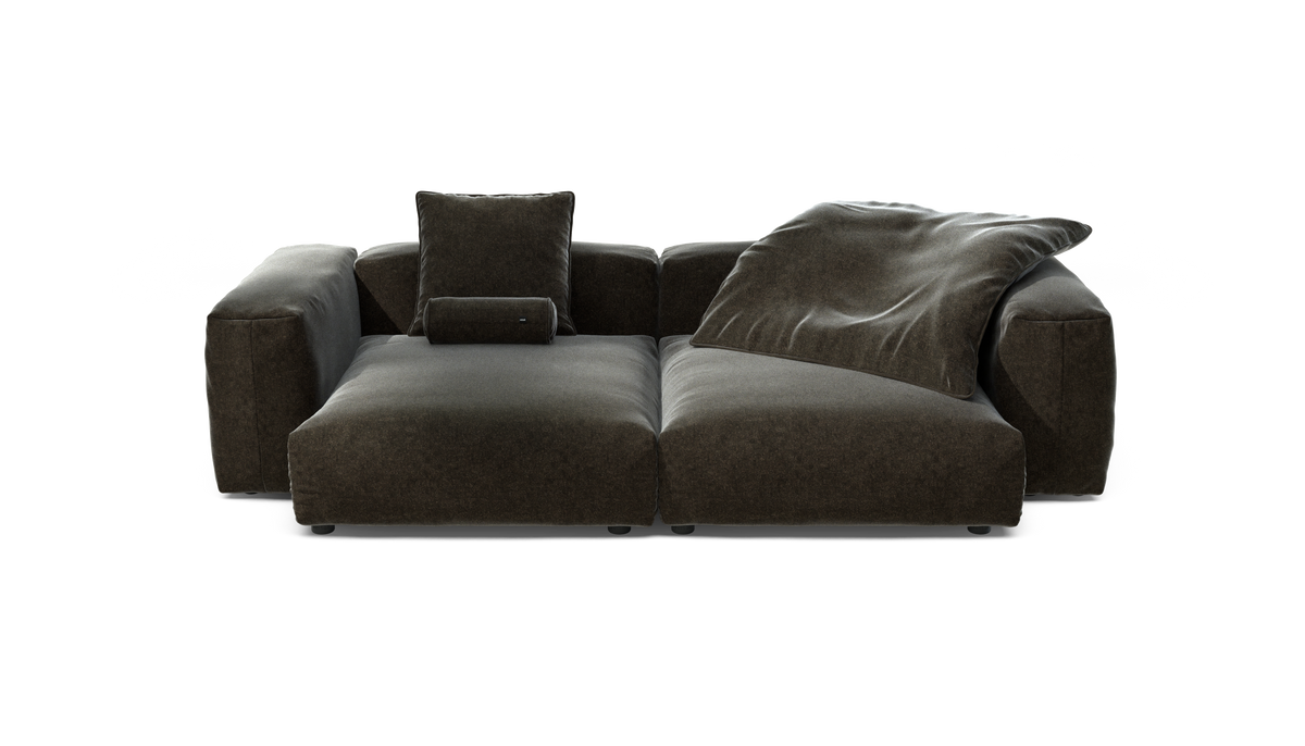 vetsak | Sofa Set 02 XLarge - Suave - Anthracite | Modular Sofa | 3.5 Seater | Big Sofa