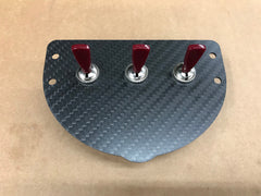 97+ Jeep Cherokee XJ Carbon Fiber Switch Panel, 3 Hole Round Toggle