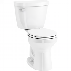KOHLER Cimarron White Round Chair Height 2-piece WaterSense Soft Close Toilet 12-in Rough-In 1.28-GPF