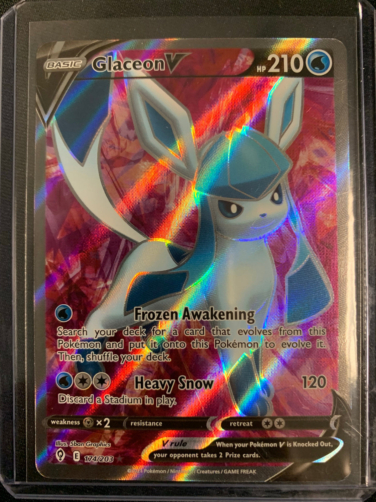 POKEMON SW&SH EVOLVING SKIES -  GLACEON V 174/203