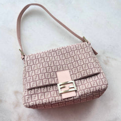 2008 Fendi Pink Zucca Mama Baguette