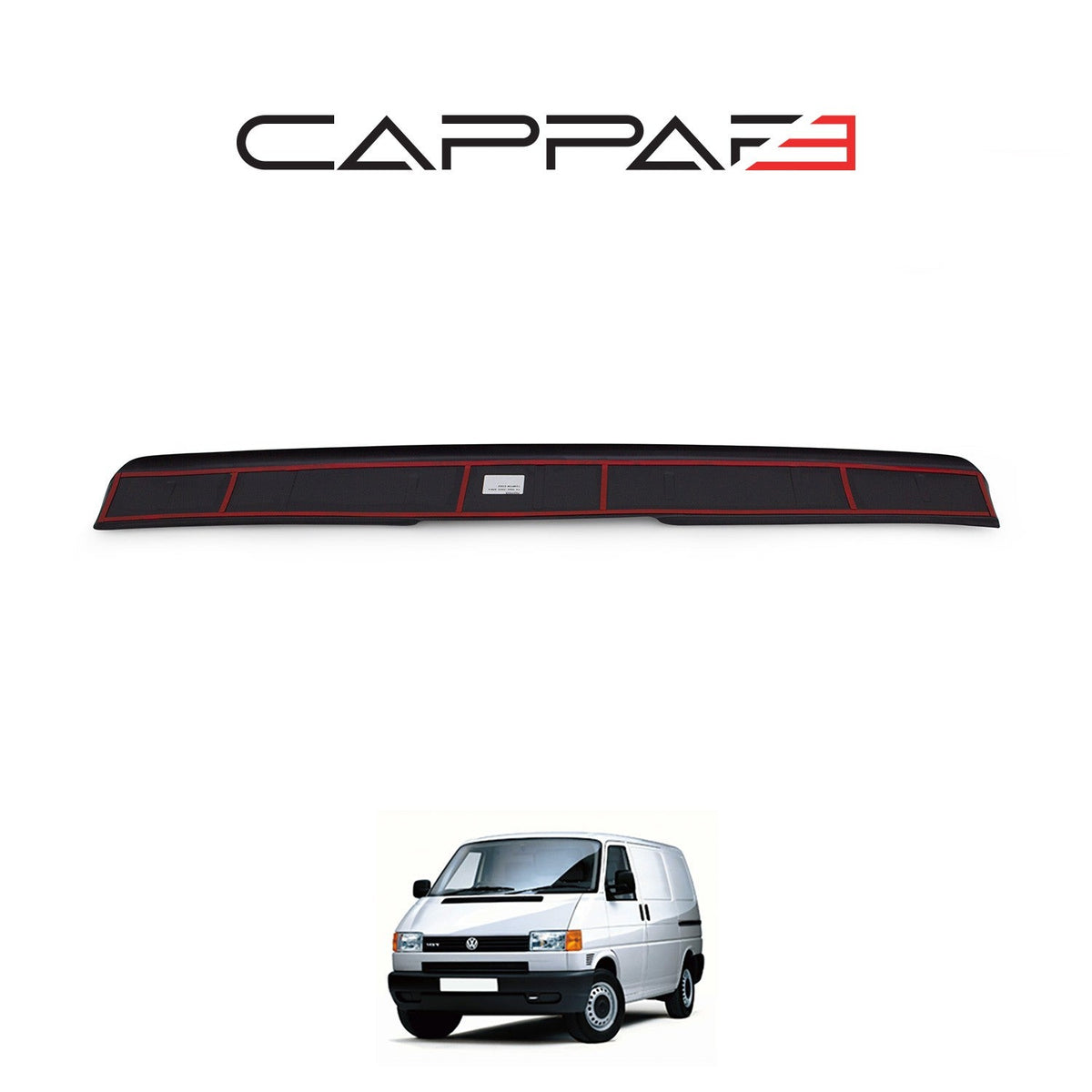 Cappafe Volkswagen Transporter T4 1995 - 2003 Rear Bumper Sill Protector Matt