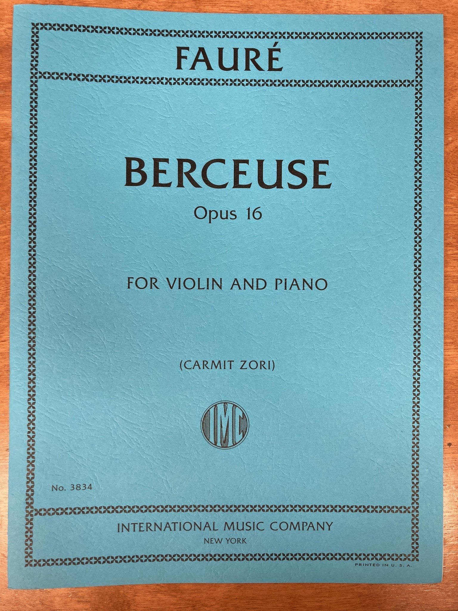 Faure (Morganstern): Berceuse, opus 16 (cello and piano) IMC