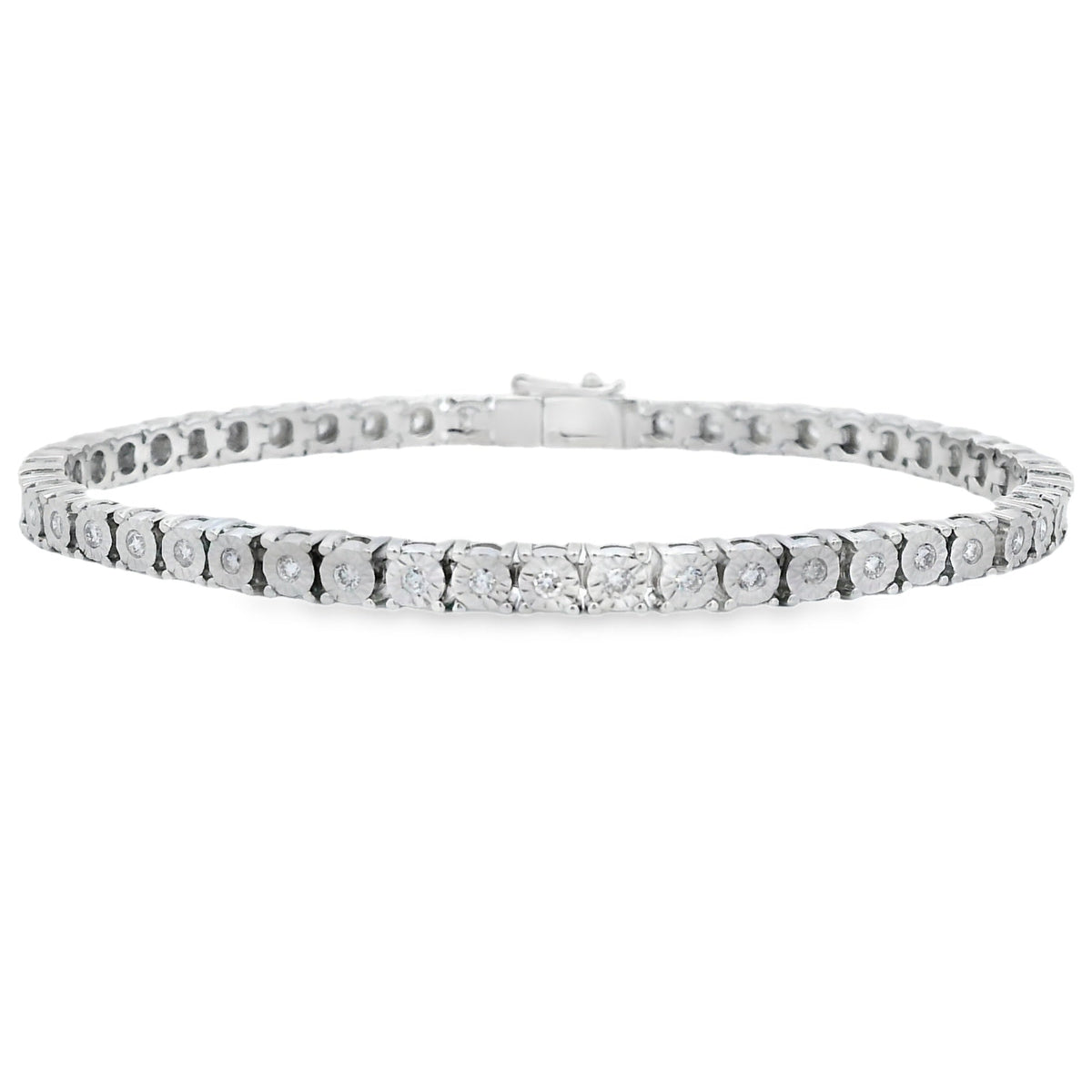 Lab Grown Diamond Tennis Bracelet Sterling Silver on sale at MyriadMart
