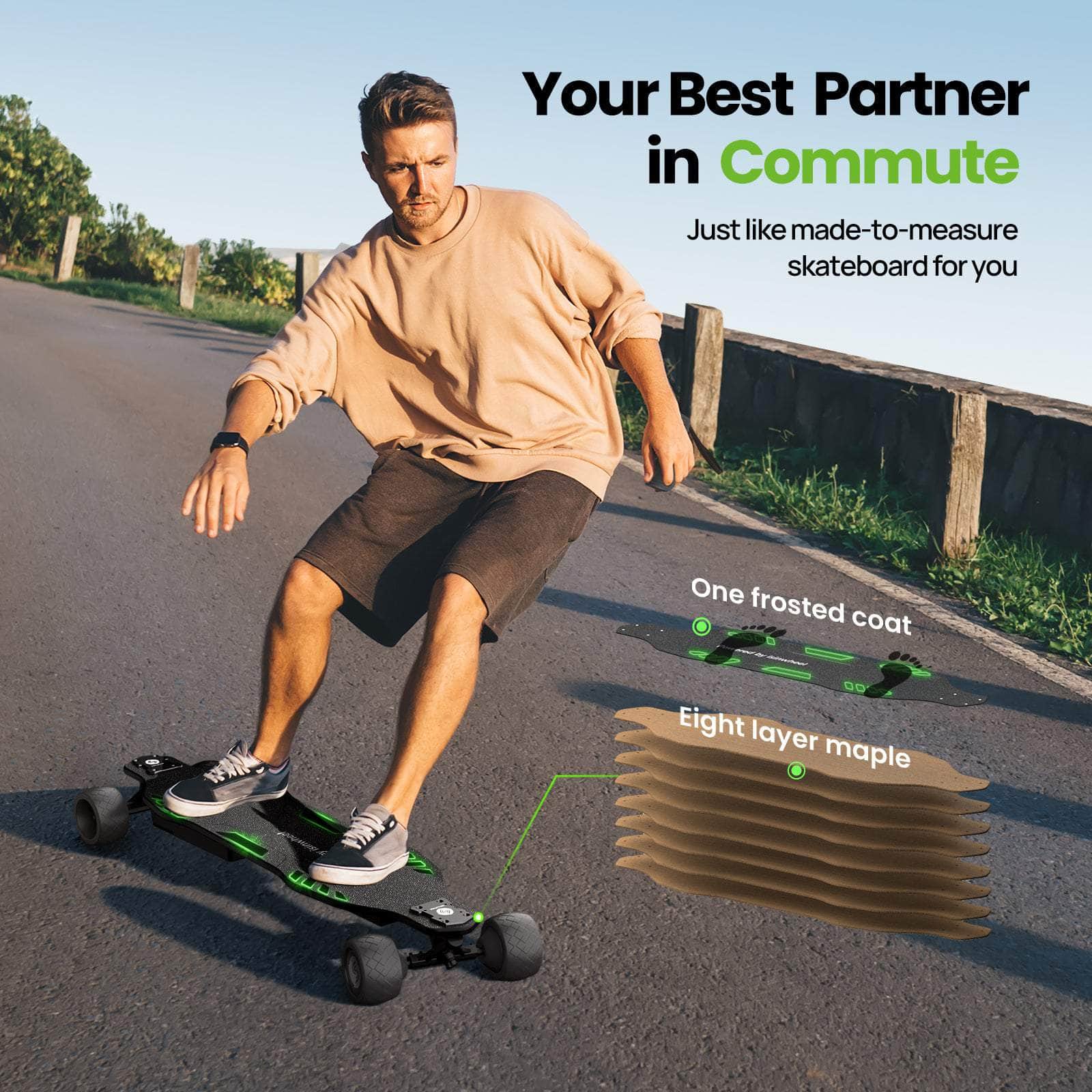 iSinwheel Official Store V8 isinwheel V8 Electric Skateboard with Portable Removable Battery & Remote Control