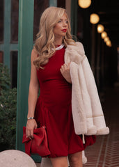 chic size inclusive model wearing JessaKae Scarlett Dress