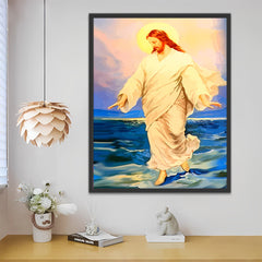 Jesús Caminando sobre el Agua y Calmando el Mar Pintar por Números