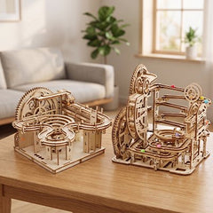 Jeu de construction puzzle 3D en bois circuit à billes