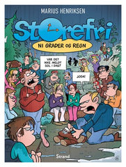 Ni grader og regn