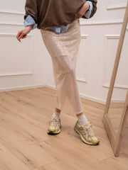 Gonna nude con ricami e paillettes - HaveOne