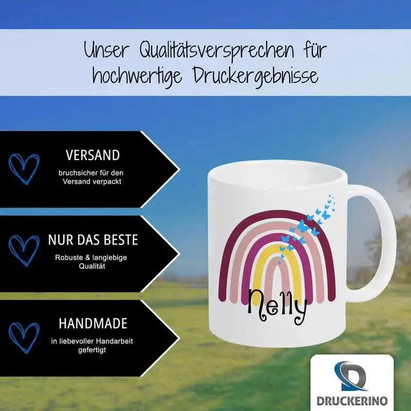 Keramik Tasse mit Namen | Motiv 4 | Nelly - Druckerino