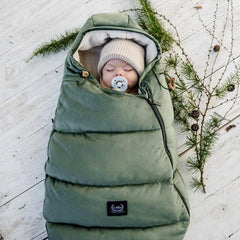 La Millou Kinderwagen Fußsack Baby Khaki - warmer Fußsack für Kinderwagen | Oli & Lola