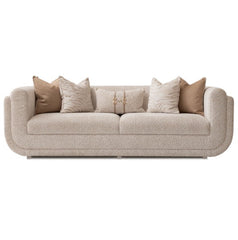 AICO Furniture Savannah Breeze Standard Sofa Cashmere in Bright Gold - Furniture Now (CA)