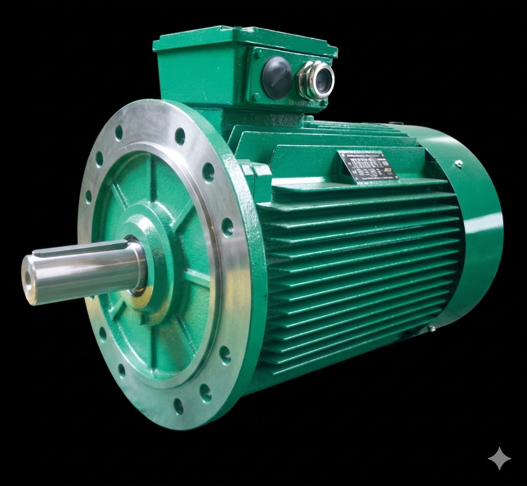 ACTOM 185KW 2-POLE 400V THREE PHASE FLANGE MOUNT CAST IRON SQUIRREL CAGE SUPER PREMIUM MOTOR