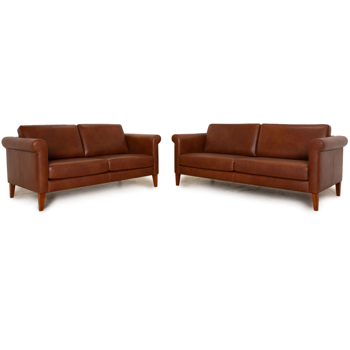 Machalke System Plus Leder Sofa Garnitur Braun Zweisitzer Dreisitzer Couch