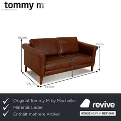 Machalke System Plus Leder Sofa Garnitur Braun Zweisitzer Dreisitzer Couch